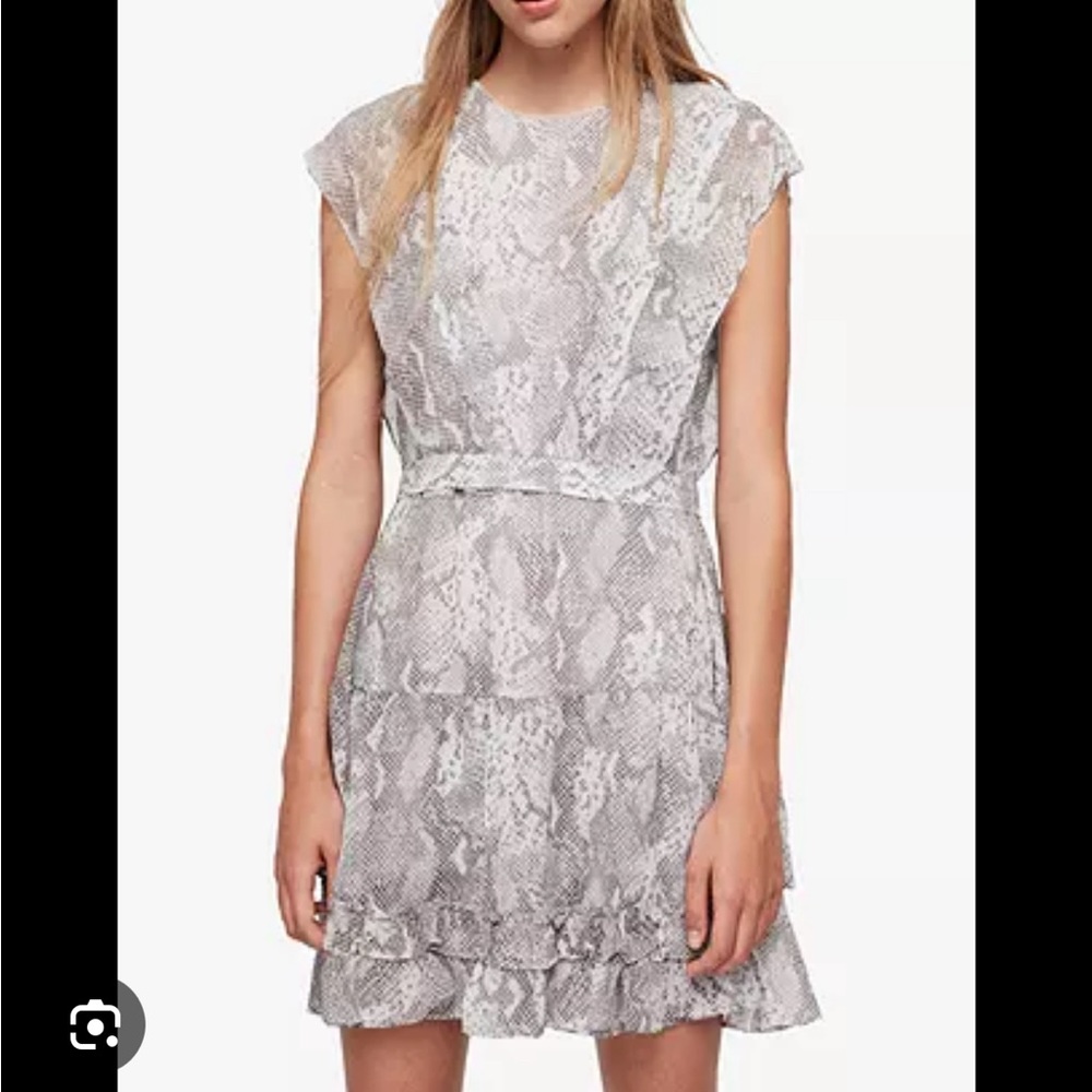 All Saints Evely Snake Open Back Dress. US 00 Like New